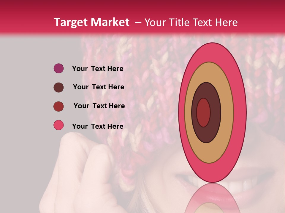 Girl Pulls Woollen Beanie Over Face In Playful Manner PowerPoint Template