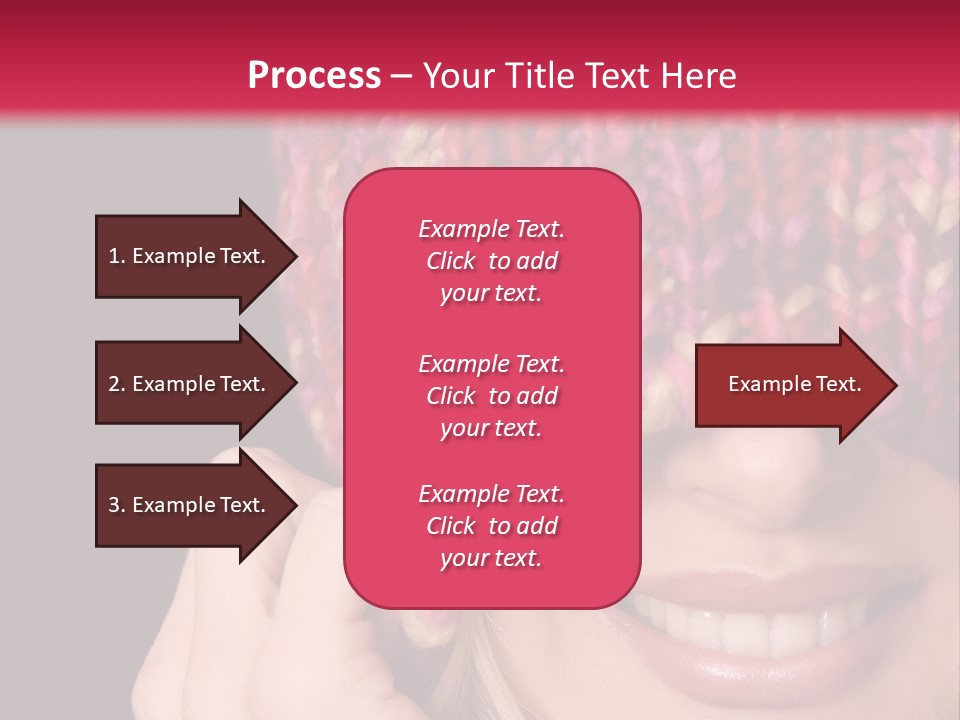 Girl Pulls Woollen Beanie Over Face In Playful Manner PowerPoint Template