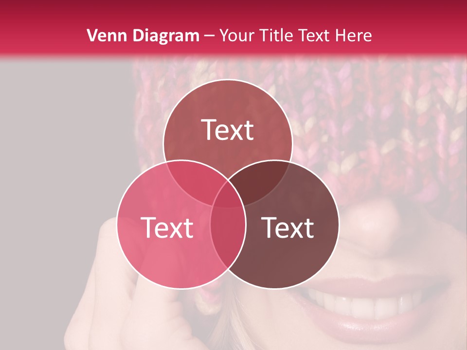 Girl Pulls Woollen Beanie Over Face In Playful Manner PowerPoint Template