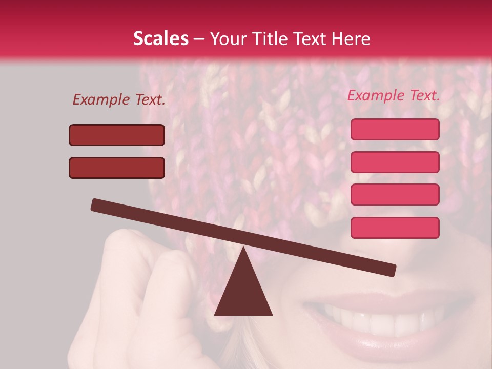 Girl Pulls Woollen Beanie Over Face In Playful Manner PowerPoint Template