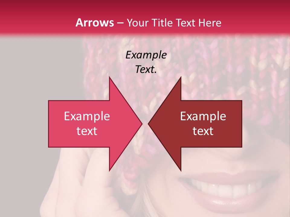 Girl Pulls Woollen Beanie Over Face In Playful Manner PowerPoint Template