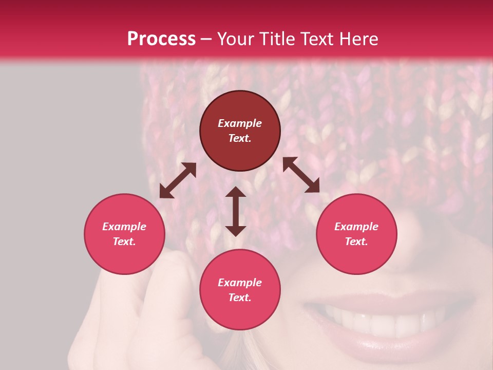 Girl Pulls Woollen Beanie Over Face In Playful Manner PowerPoint Template