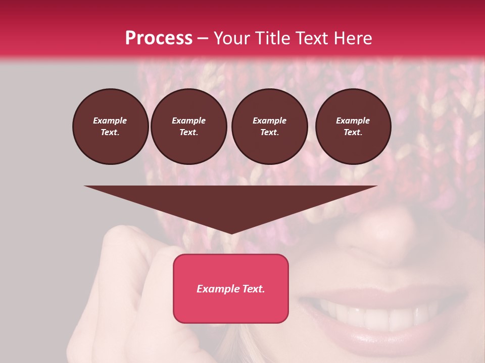 Girl Pulls Woollen Beanie Over Face In Playful Manner PowerPoint Template