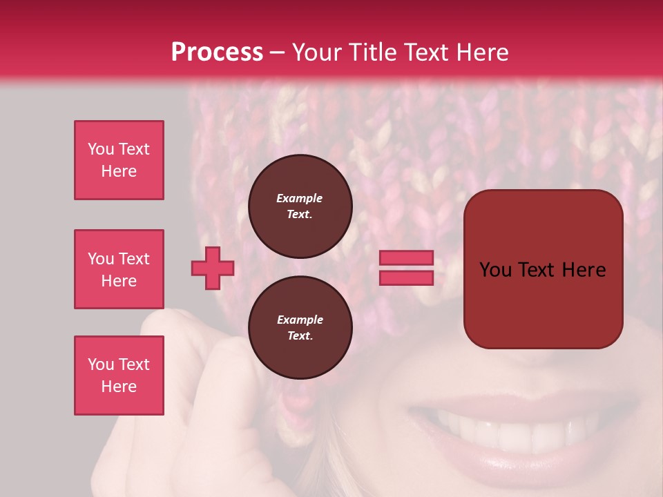 Girl Pulls Woollen Beanie Over Face In Playful Manner PowerPoint Template