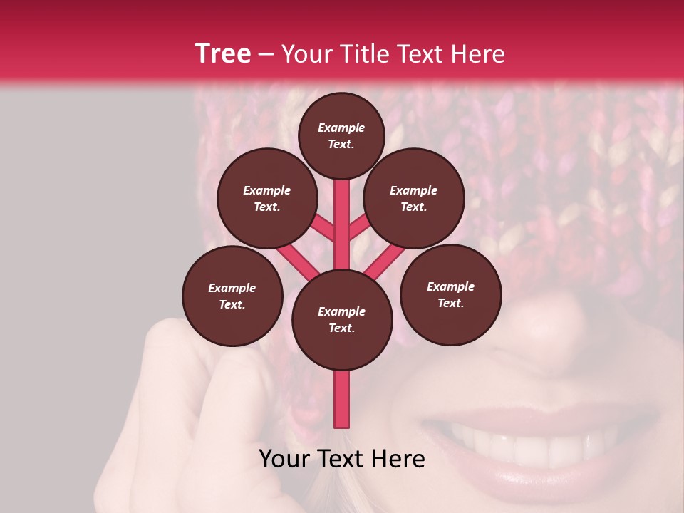 Girl Pulls Woollen Beanie Over Face In Playful Manner PowerPoint Template