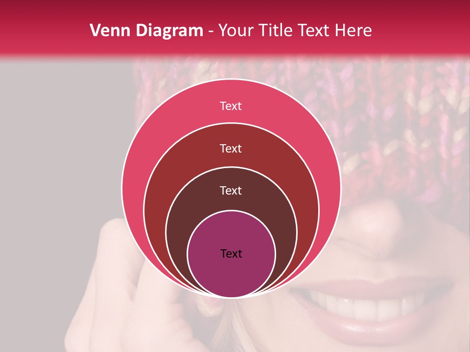 Girl Pulls Woollen Beanie Over Face In Playful Manner PowerPoint Template