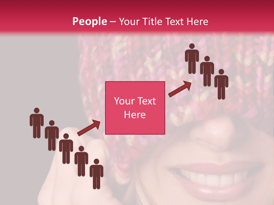 Girl Pulls Woollen Beanie Over Face In Playful Manner PowerPoint Template