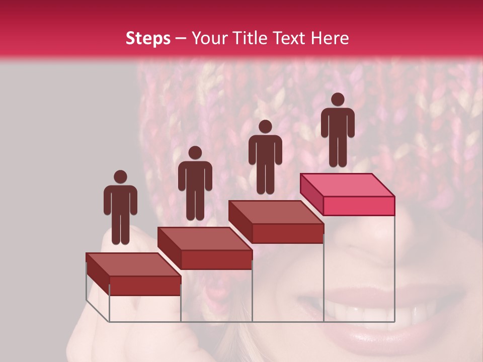 Girl Pulls Woollen Beanie Over Face In Playful Manner PowerPoint Template