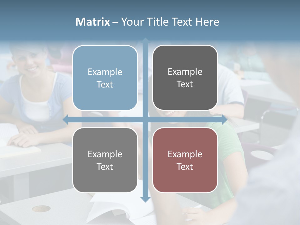Group Of High School Students Listening To Teacher In Classroom PowerPoint Template