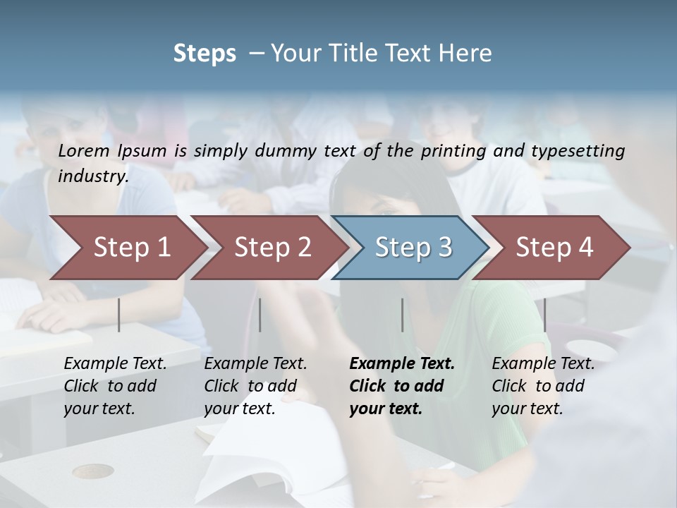Group Of High School Students Listening To Teacher In Classroom PowerPoint Template