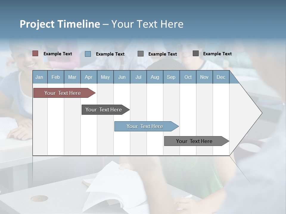 Group Of High School Students Listening To Teacher In Classroom PowerPoint Template