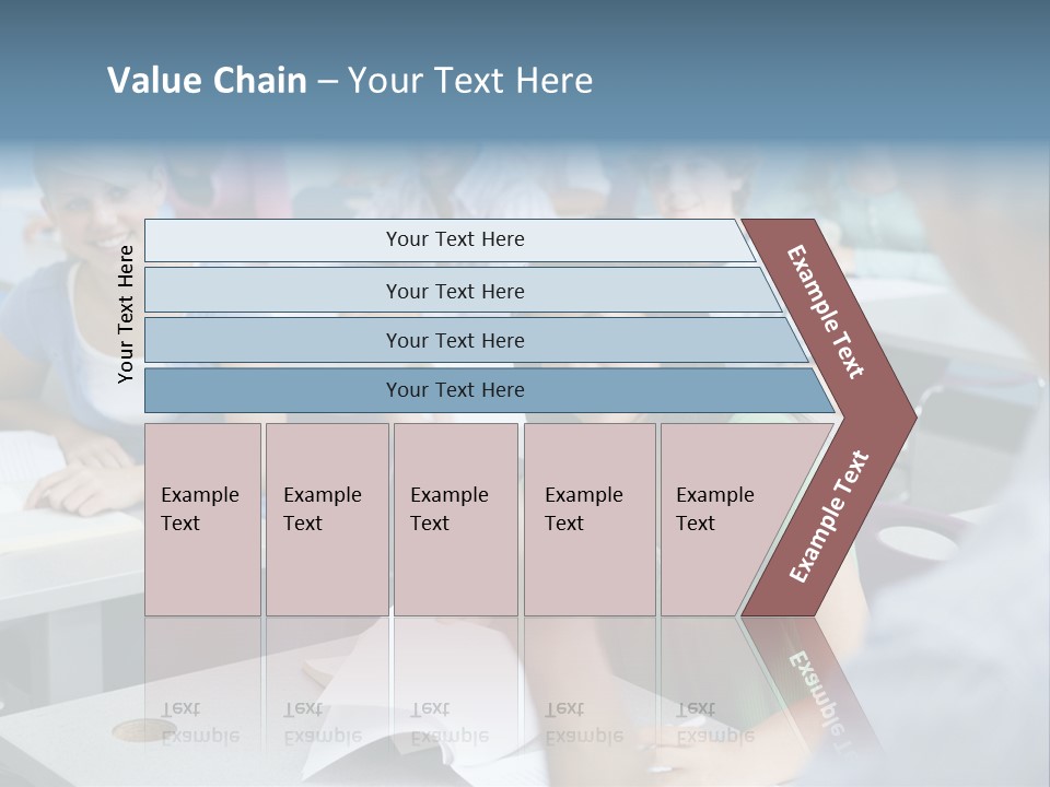 Group Of High School Students Listening To Teacher In Classroom PowerPoint Template
