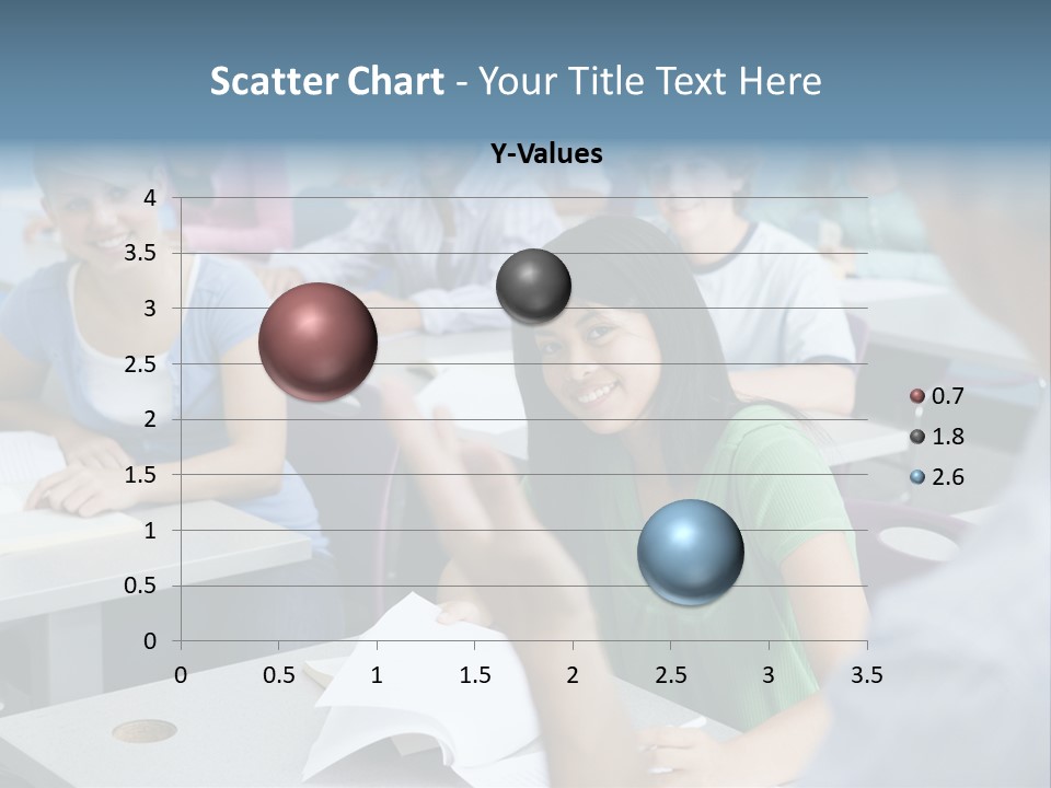 Group Of High School Students Listening To Teacher In Classroom PowerPoint Template