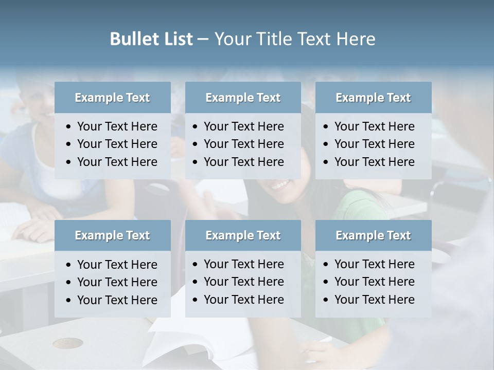 Group Of High School Students Listening To Teacher In Classroom PowerPoint Template