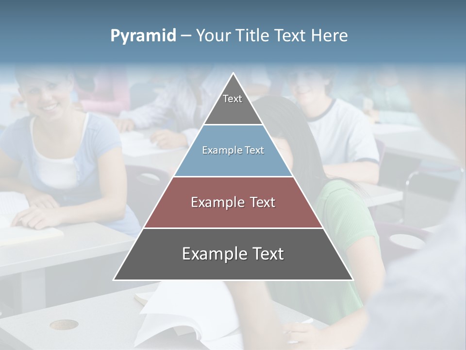 Group Of High School Students Listening To Teacher In Classroom PowerPoint Template
