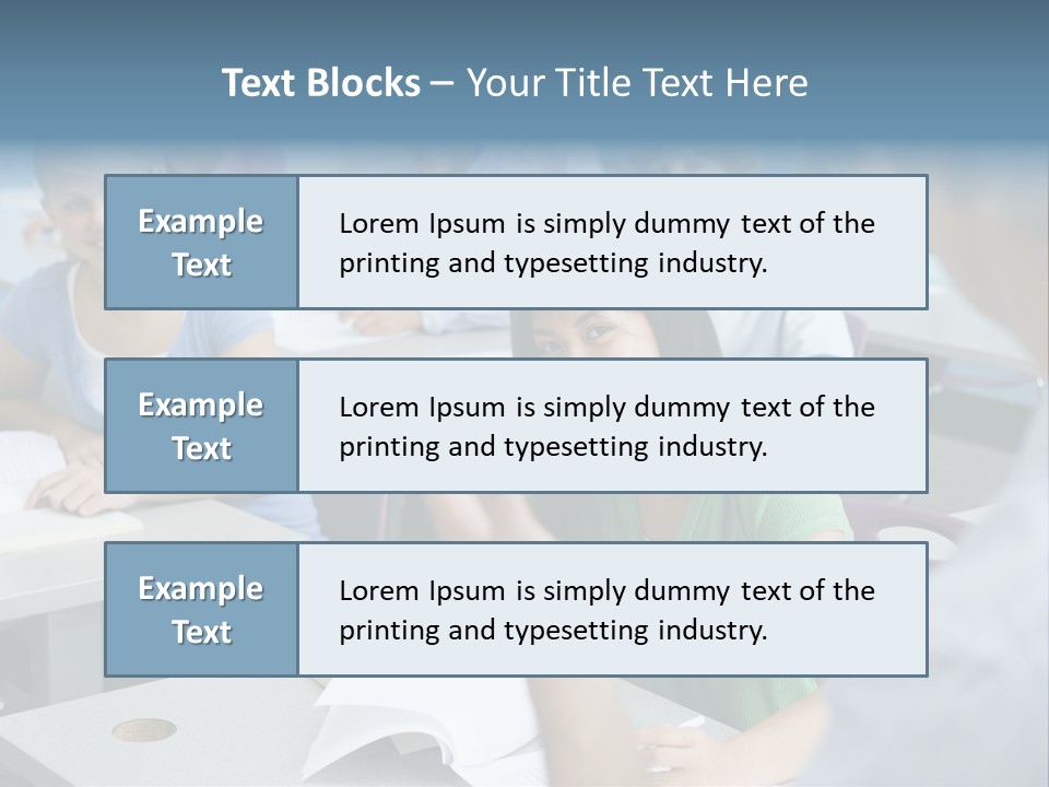 Group Of High School Students Listening To Teacher In Classroom PowerPoint Template