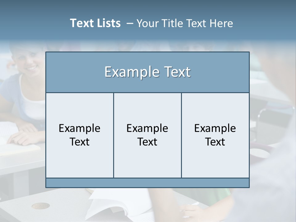 Group Of High School Students Listening To Teacher In Classroom PowerPoint Template