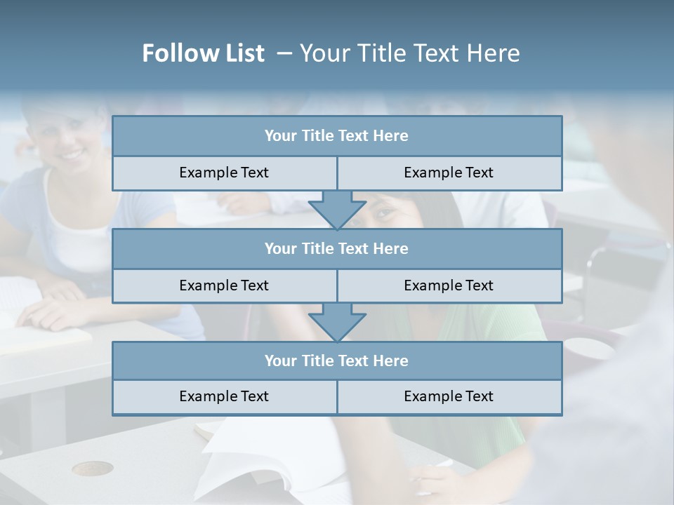 Group Of High School Students Listening To Teacher In Classroom PowerPoint Template