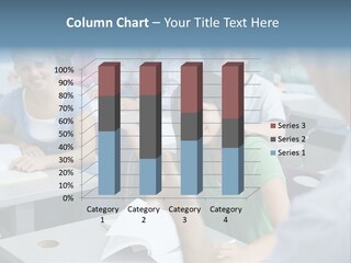 Group Of High School Students Listening To Teacher In Classroom PowerPoint Template