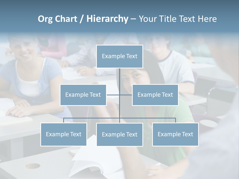 Group Of High School Students Listening To Teacher In Classroom PowerPoint Template