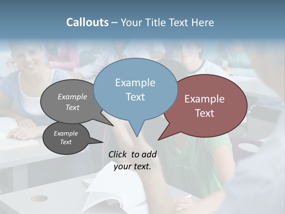 Group Of High School Students Listening To Teacher In Classroom PowerPoint Template