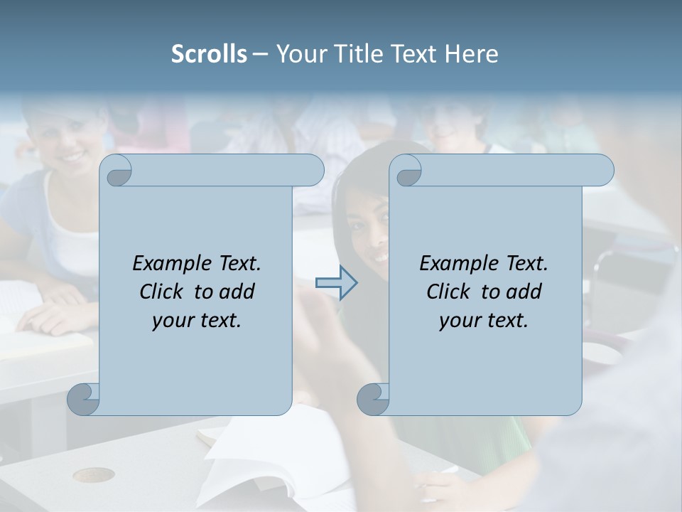 Group Of High School Students Listening To Teacher In Classroom PowerPoint Template