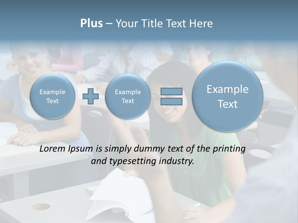 Group Of High School Students Listening To Teacher In Classroom PowerPoint Template