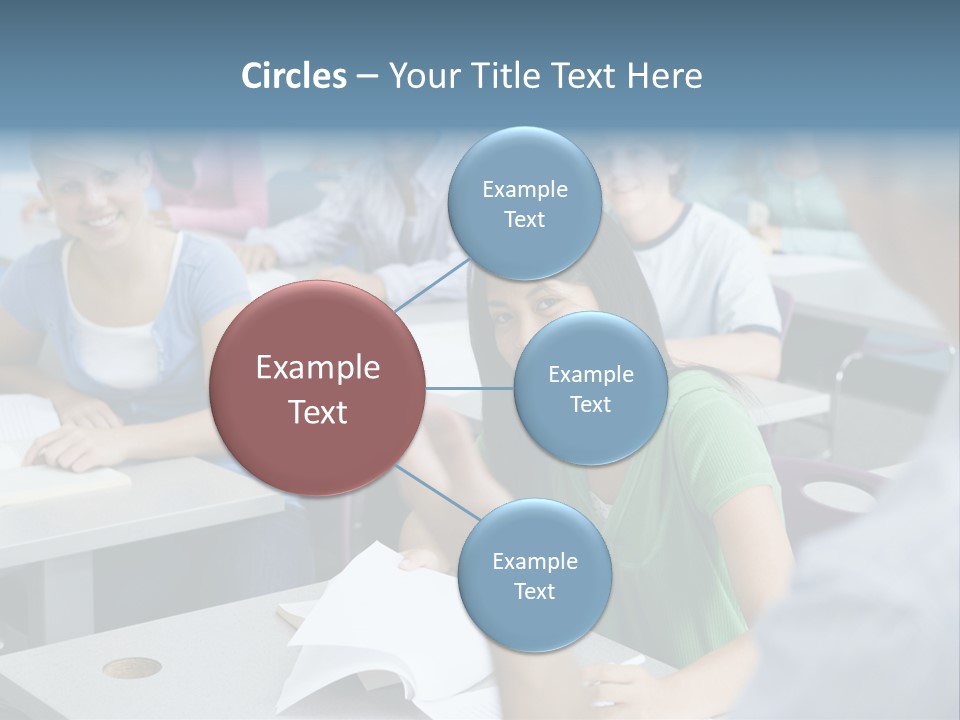 Group Of High School Students Listening To Teacher In Classroom PowerPoint Template