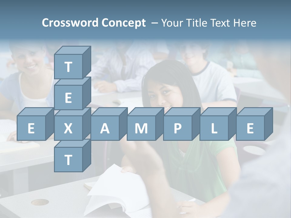 Group Of High School Students Listening To Teacher In Classroom PowerPoint Template