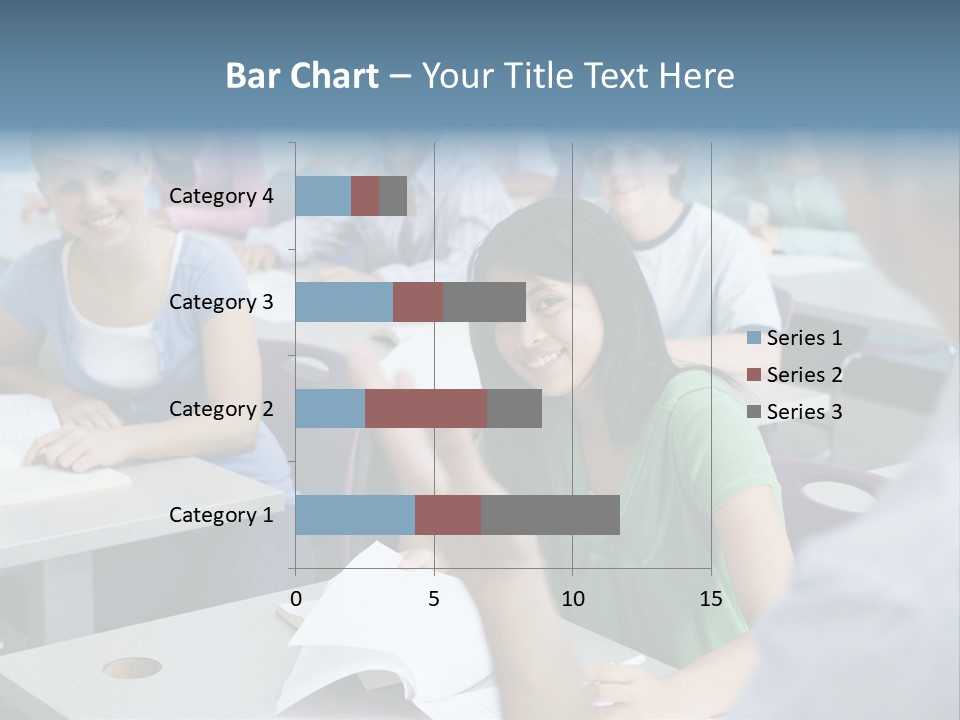 Group Of High School Students Listening To Teacher In Classroom PowerPoint Template