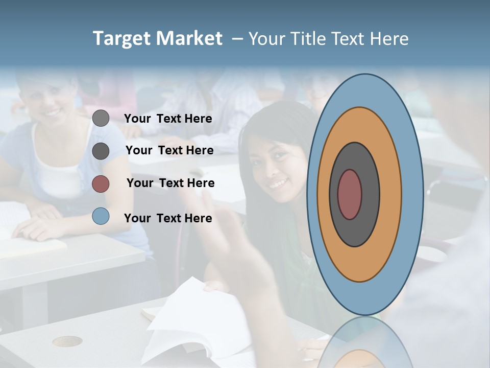 Group Of High School Students Listening To Teacher In Classroom PowerPoint Template