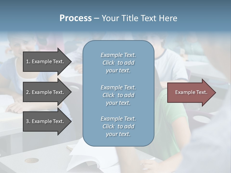 Group Of High School Students Listening To Teacher In Classroom PowerPoint Template
