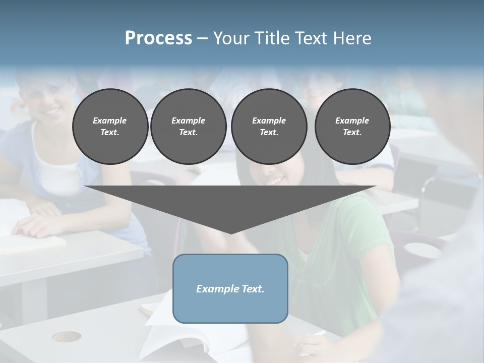 Group Of High School Students Listening To Teacher In Classroom PowerPoint Template