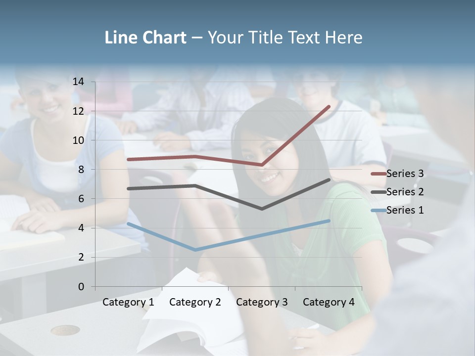 Group Of High School Students Listening To Teacher In Classroom PowerPoint Template