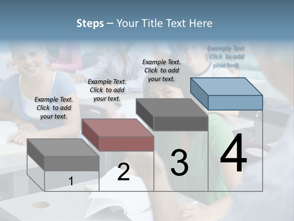 Group Of High School Students Listening To Teacher In Classroom PowerPoint Template