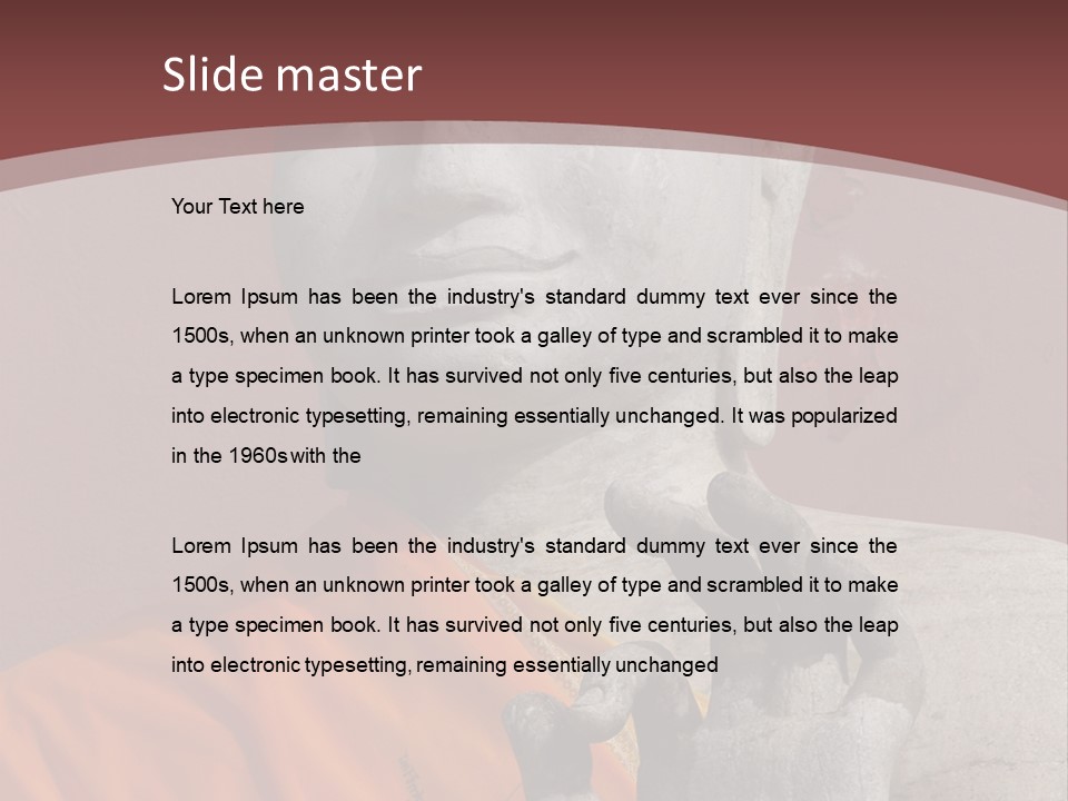 Stone Buddha Making Ok Sign From The Temple Of Nakhon Pathom, Thailand PowerPoint Template