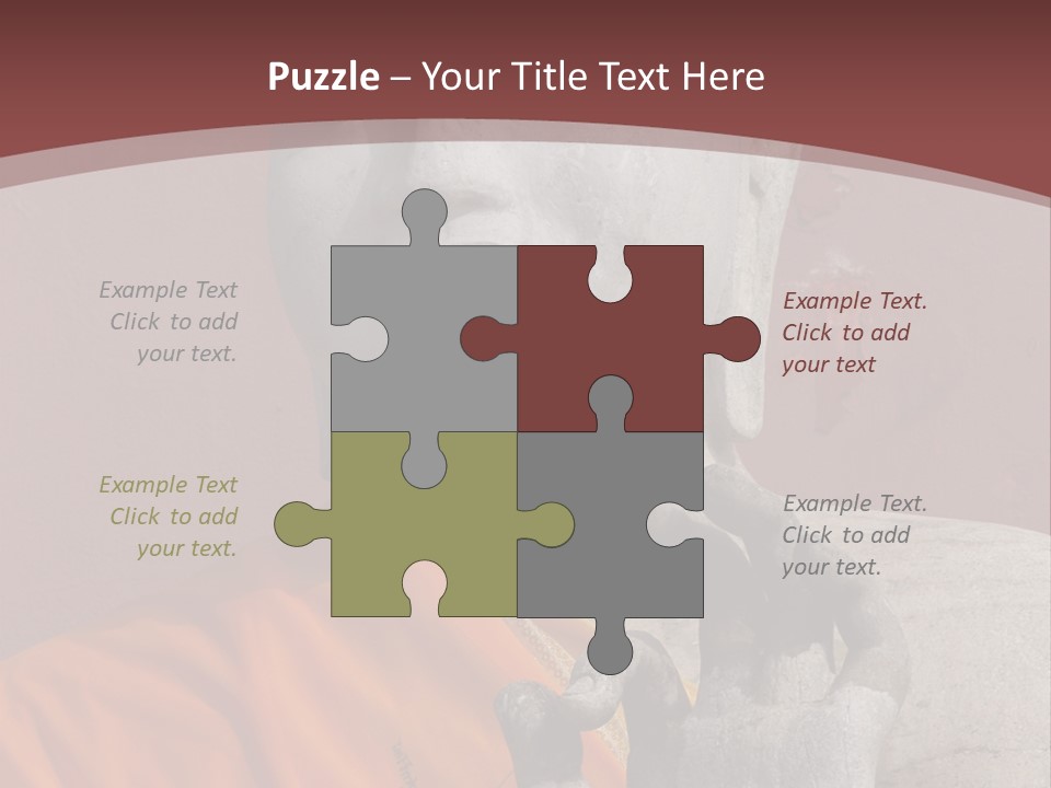 Stone Buddha Making Ok Sign From The Temple Of Nakhon Pathom, Thailand PowerPoint Template