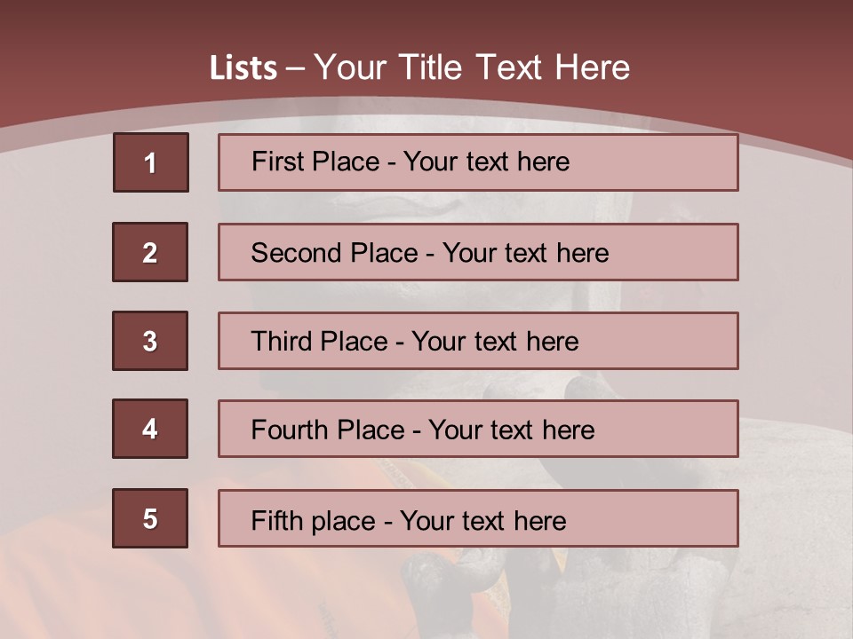 Stone Buddha Making Ok Sign From The Temple Of Nakhon Pathom, Thailand PowerPoint Template