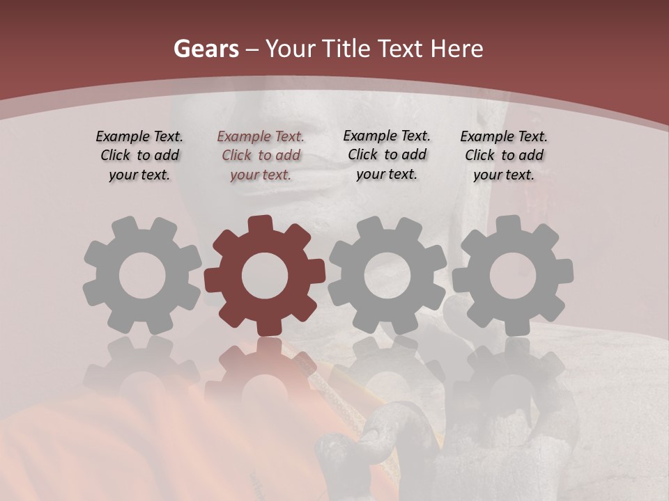 Stone Buddha Making Ok Sign From The Temple Of Nakhon Pathom, Thailand PowerPoint Template