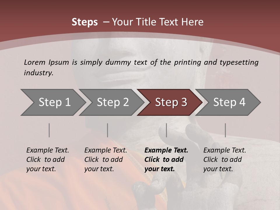 Stone Buddha Making Ok Sign From The Temple Of Nakhon Pathom, Thailand PowerPoint Template