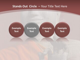 Stone Buddha Making Ok Sign From The Temple Of Nakhon Pathom, Thailand PowerPoint Template