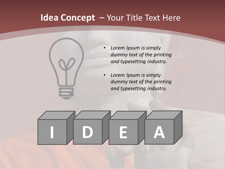 Stone Buddha Making Ok Sign From The Temple Of Nakhon Pathom, Thailand PowerPoint Template