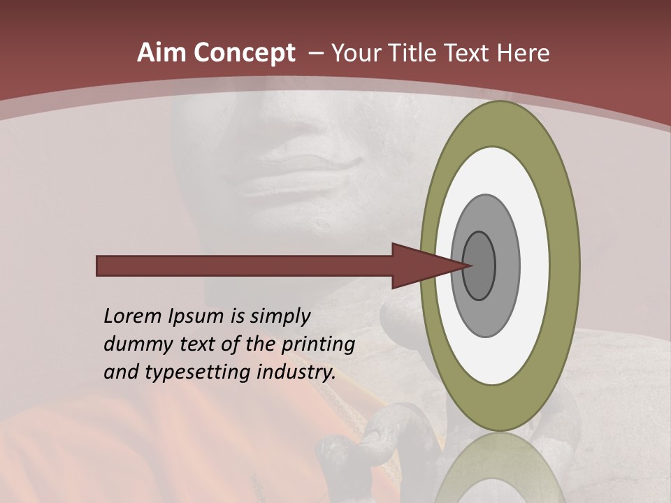 Stone Buddha Making Ok Sign From The Temple Of Nakhon Pathom, Thailand PowerPoint Template