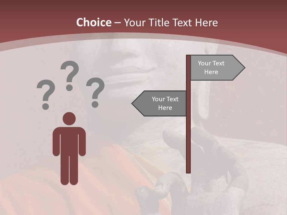 Stone Buddha Making Ok Sign From The Temple Of Nakhon Pathom, Thailand PowerPoint Template