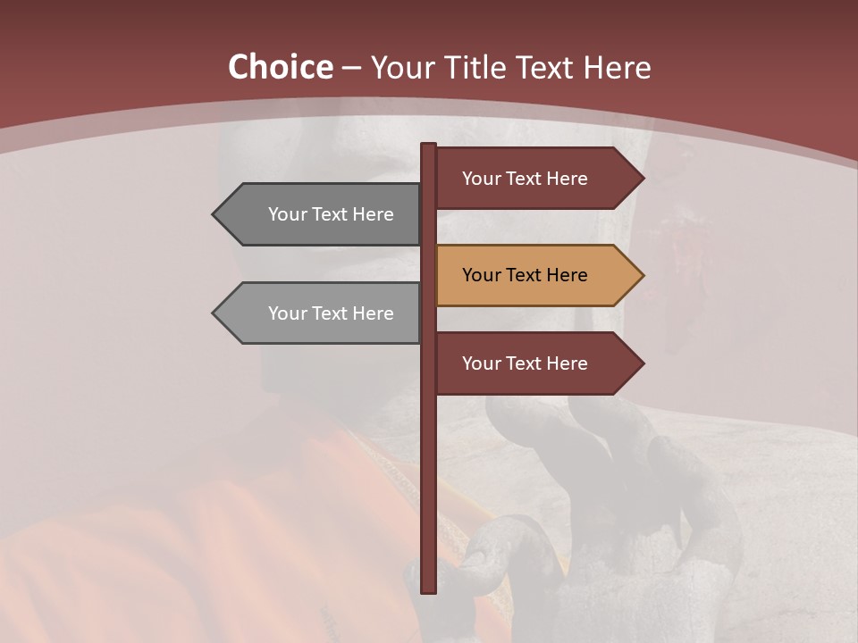 Stone Buddha Making Ok Sign From The Temple Of Nakhon Pathom, Thailand PowerPoint Template