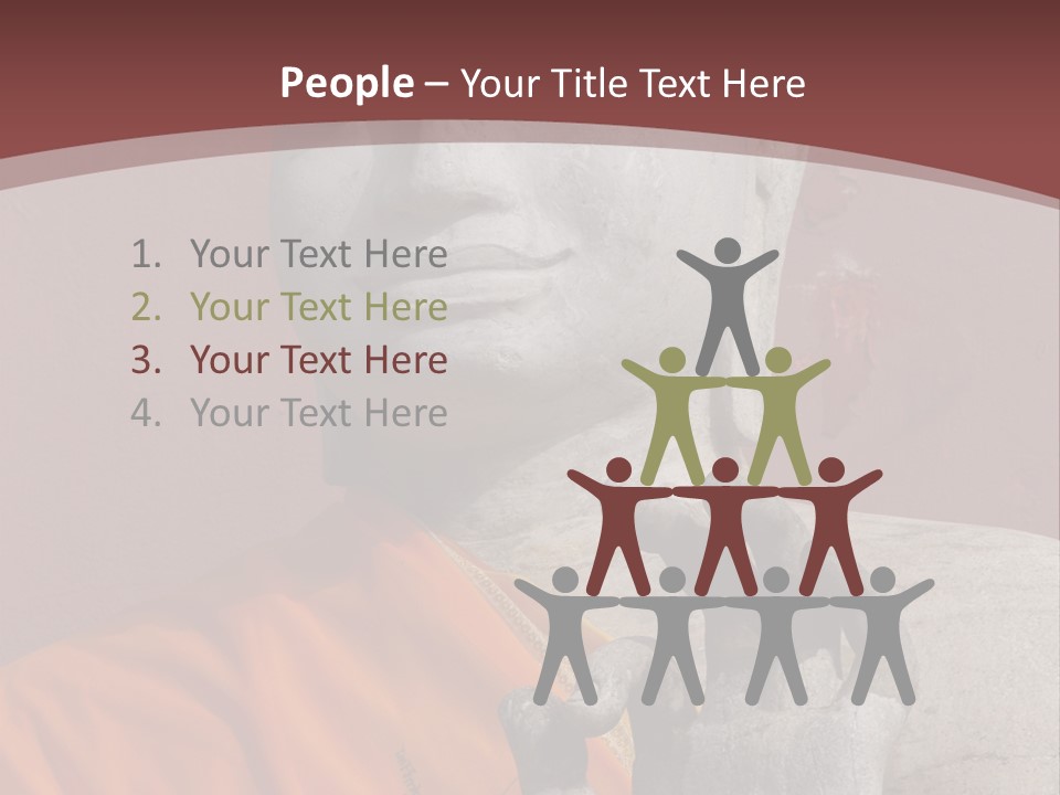 Stone Buddha Making Ok Sign From The Temple Of Nakhon Pathom, Thailand PowerPoint Template