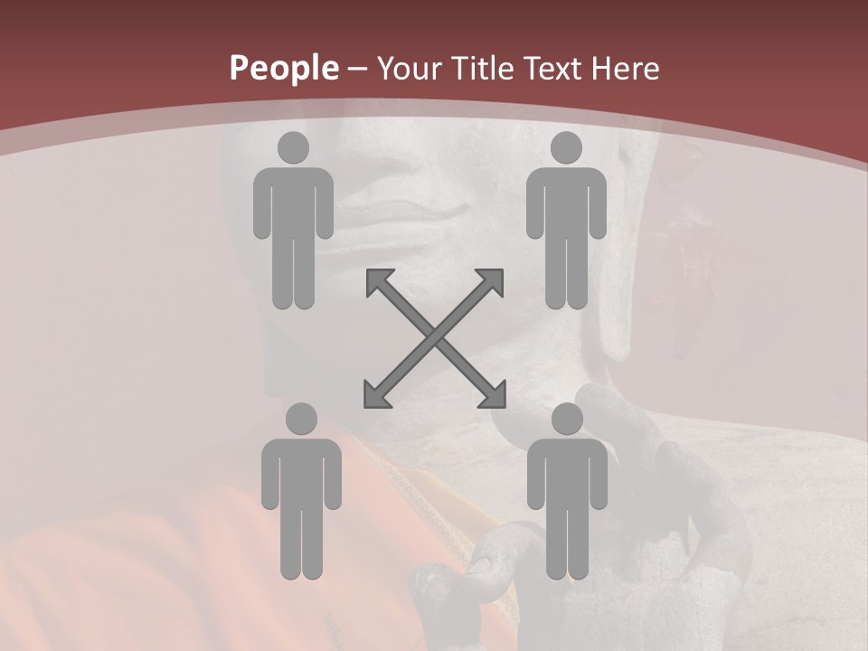 Stone Buddha Making Ok Sign From The Temple Of Nakhon Pathom, Thailand PowerPoint Template