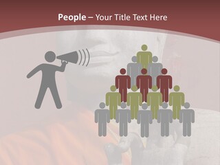 Stone Buddha Making Ok Sign From The Temple Of Nakhon Pathom, Thailand PowerPoint Template