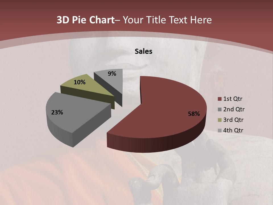 Stone Buddha Making Ok Sign From The Temple Of Nakhon Pathom, Thailand PowerPoint Template