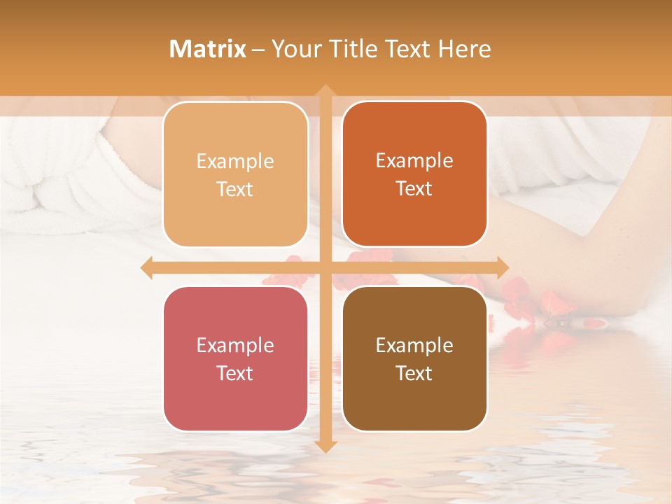 Beautiful Lady With Red Flower In Spa With Water PowerPoint Template